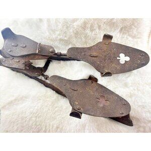 Antique Ice Skates Decorative Cutouts Adjustable Clamp-On